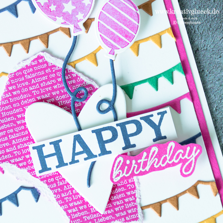 Farbenfrohe Geburtstagskarte "Happy Birthday"