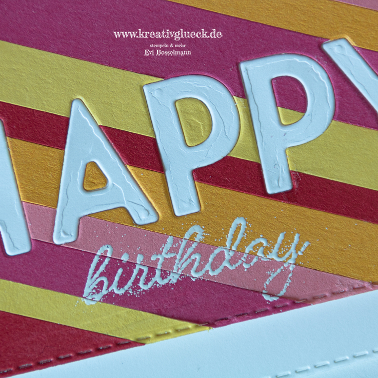 Happy Birthday Karte im Color-Block